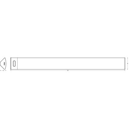 Osram - Ρυθμιζόμενο LED φωτιστικό για κάτω από ντουλάπια με αισθητήρα κίνησης LINEAR ANGLE LED, 5W/230V, 3000/4000/6500K, 35 cm, λευκό