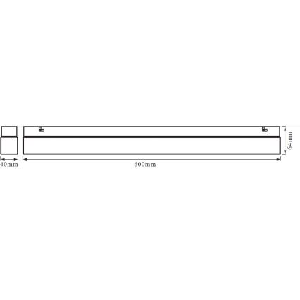 Osram - Φωτιστικό LED για καθρέφτη μπάνιου SQUARE LED/14W/230V IP44 3000/4000K CRI 90
