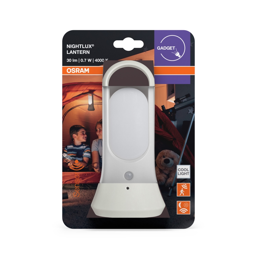 Osram - LED φωτιστικό νυκτός με αισθητήρα κίνησης και λυκόφωτος MOBILE LED/0,7W/4xAAA λευκό