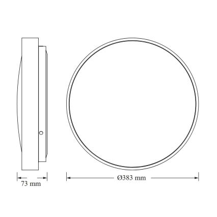 Osram - LED φωτιστικό οροφής CEILING LUXO LED/24W/230V Ø 38 εκ. ασημένιο