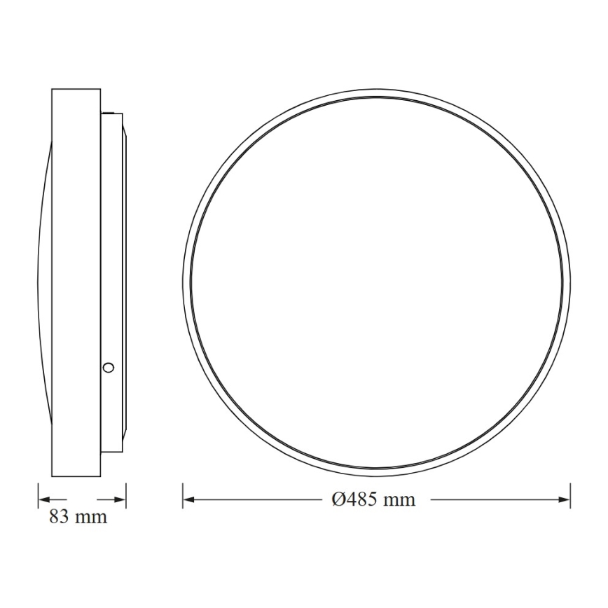 Osram - LED φωτιστικό οροφής CEILING LUXO LED/36W/230V διάμ. 49 cm μαύρο