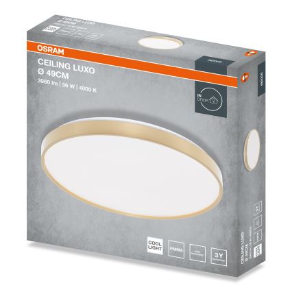 Osram - LED φωτιστικό οροφής CEILING LUXO LED/36W/230V διάμετρος 49 cm χρυσό