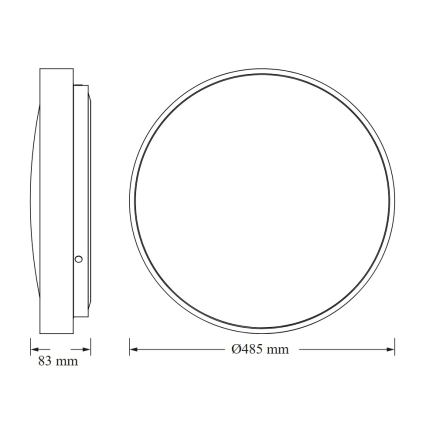 Osram - LED φωτιστικό οροφής CEILING LUXO LED/36W/230V διάμετρος 49 cm χρυσό