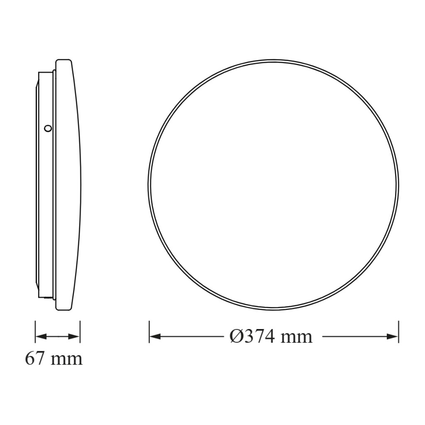 Osram - LED φωτιστικό οροφής με αισθητήρα λυκόφωτος CEILING ROUND LED/24W/230V 4000K Ø 37 cm λευκό