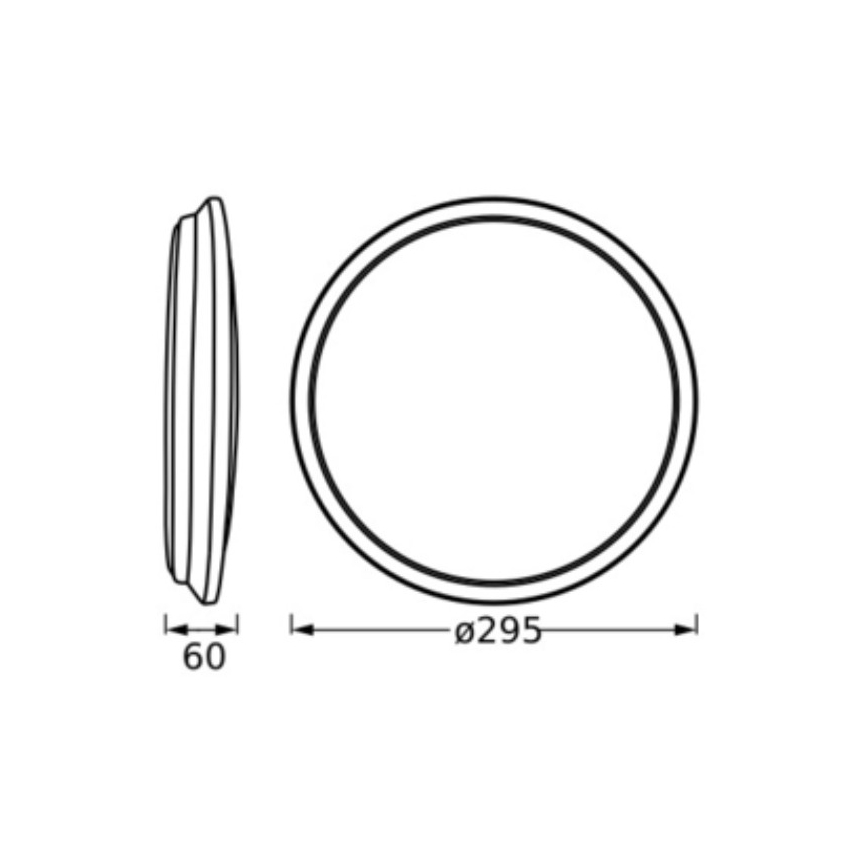 Osram - LED φωτιστικό οροφής ORBIS DUBLIN LED/16W/230V Ø 30 cm ασημί