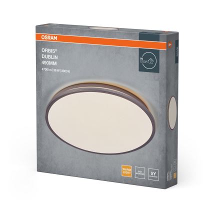 Osram - LED φωτιστικό οροφής ORBIS DUBLIN LED/36W/230V Ø 49 cm ασημί