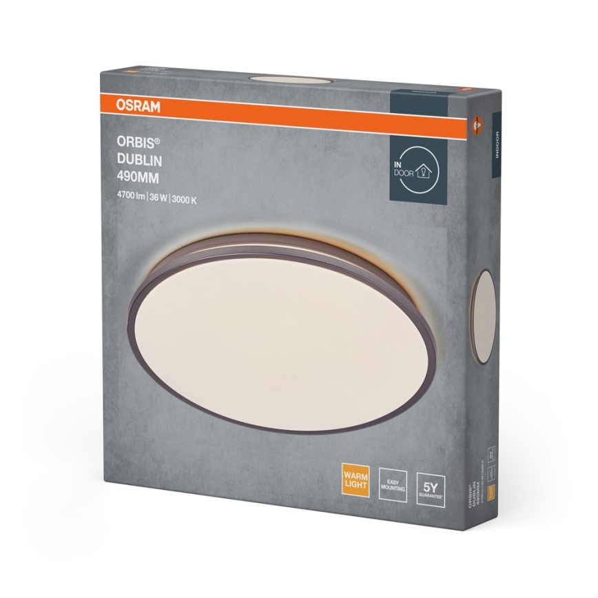 Osram - LED φωτιστικό οροφής ORBIS DUBLIN LED/36W/230V Ø 49 cm ασημί