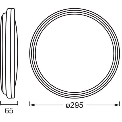 Osram - LED φωτιστικό οροφής ORBIS HELMAN LED/16W/230V διάμ. 29,5 εκ. ασημί