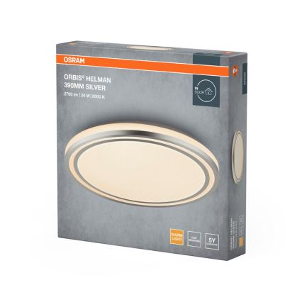 Osram - LED φωτιστικό οροφής ORBIS HELMAN LED/24W/230V Ø 39 εκ. ασημί