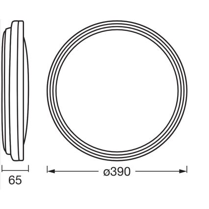Osram - LED φωτιστικό οροφής ORBIS HELMAN LED/24W/230V Ø 39 εκ. ασημί