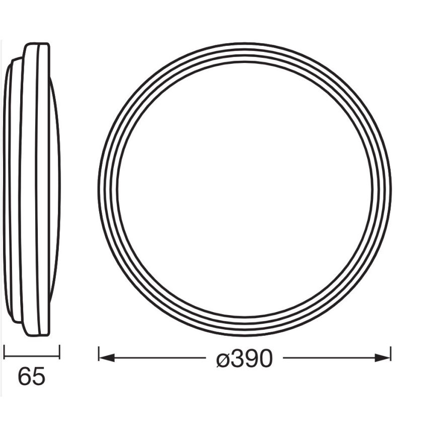 Osram - LED φωτιστικό οροφής ORBIS HELMAN LED/24W/230V Ø 39 εκ. ασημί