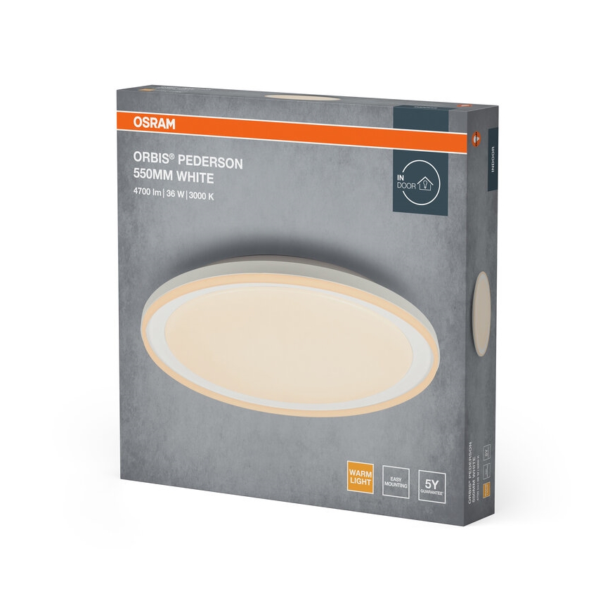 Osram - LED φωτιστικό οροφής ORBIS PEDERSON LED/36W/230V διάμ. 55 cm λευκό