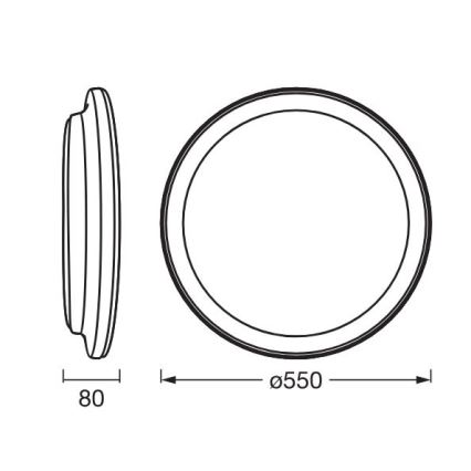 Osram - LED φωτιστικό οροφής ORBIS PEDERSON LED/36W/230V διάμ. 55 cm λευκό