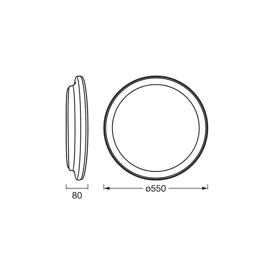 Osram - LED φωτιστικό οροφής ORBIS PEDERSON LED/36W/230V διάμ. 55 cm λευκό