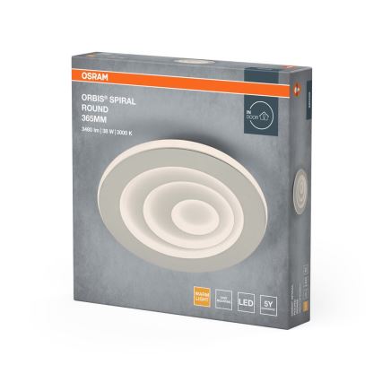 Osram - LED φωτιστικό οροφής ORBIS SPIRAL LED/38W/230V, διάμ. 36,5 εκ., λευκό