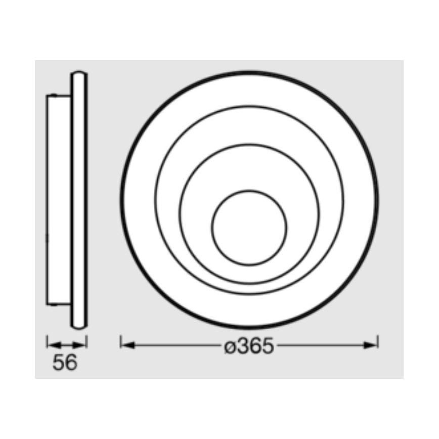 Osram - LED φωτιστικό οροφής ORBIS SPIRAL LED/38W/230V, διάμ. 36,5 εκ., λευκό
