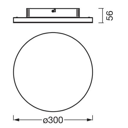 Osram - LED φωτιστικό οροφής PLANON LED/20W/230V 3000K Ø 30 cm λευκό