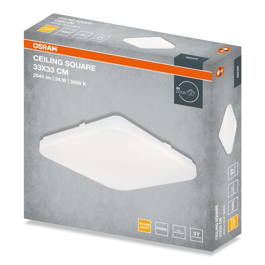 Osram - LED φωτιστικό οροφής SQUARE LED/24W/230V 33x33 cm