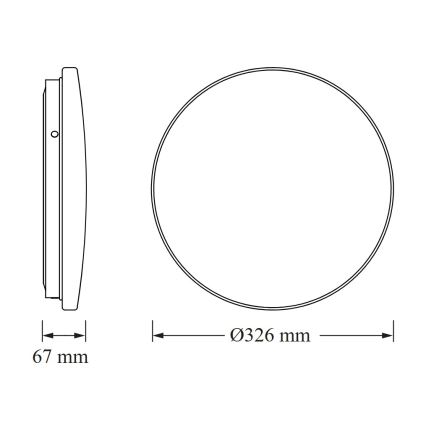 Osram - LED φωτιστικό οροφής για μπάνιο CEILING ROUND LED/18W/230V 6500K Ø 33 cm IP44 λευκό