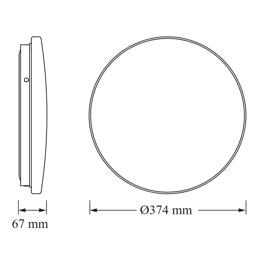 Osram - LED φωτιστικό οροφής μπάνιου CEILING ROUND LED/24W/230V 3000K Ø 37 cm IP44 λευκό
