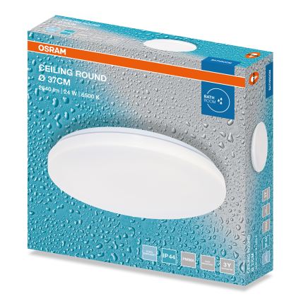 Osram - LED Φωτιστικό οροφής για μπάνιο CEILING ROUND LED/24W/230V 6500K Ø 37 cm IP44 λευκό