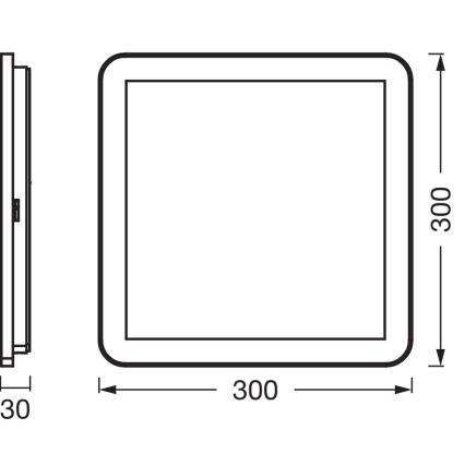 Osram - LED φωτιστικό οροφής για μπάνιο ORBIS DISC LED/22W/230V 3000/4000K 30x30 cm IP44 λευκό