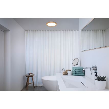 Osram - LED φωτιστικό οροφής μπάνιου ORBIS DISC LED/22W/230V 3000/4000K Ø 30 cm IP44 καφέ