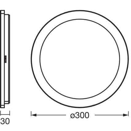 Osram - Φωτιστικό οροφής LED για μπάνιο ORBIS DISC LED/22W/230V 3000/4000K Ø 30 εκ. IP44 ματ χρώμιο