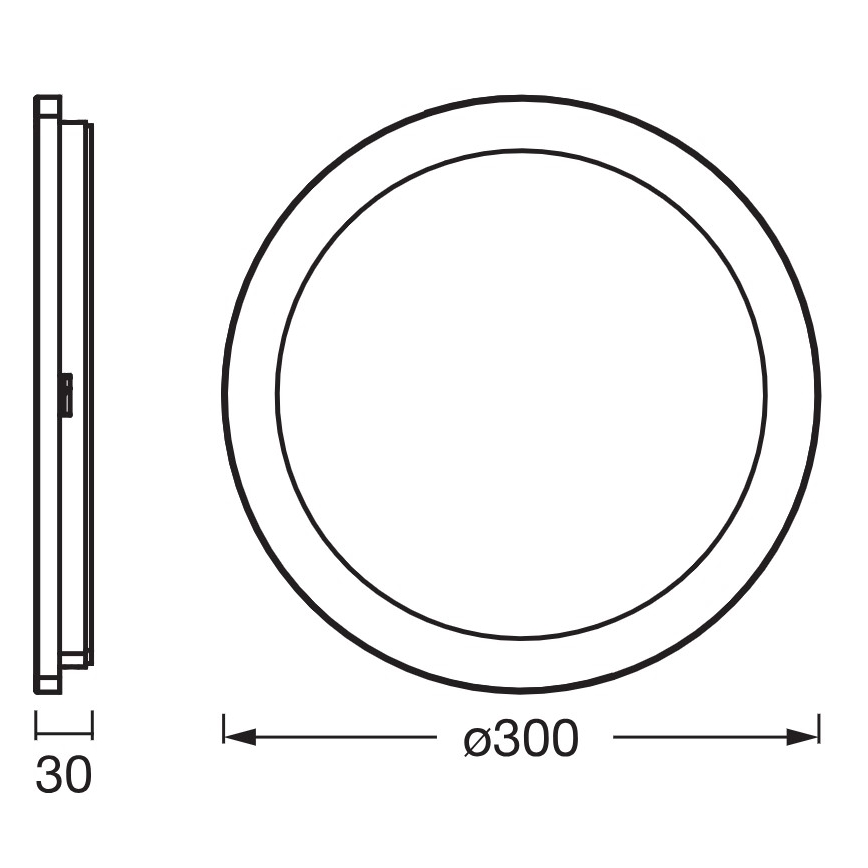 Osram - Φωτιστικό οροφής LED για μπάνιο ORBIS DISC LED/22W/230V 3000/4000K Ø 30 εκ. IP44 ματ χρώμιο