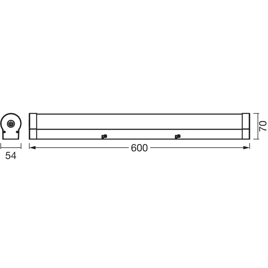 Osram - Ρυθμιζόμενο LED φωτιστικό καθρέφτη μπάνιου ORBIS TUBE LED/12W/230V 3000/4000K 60 cm IP44 καφέ