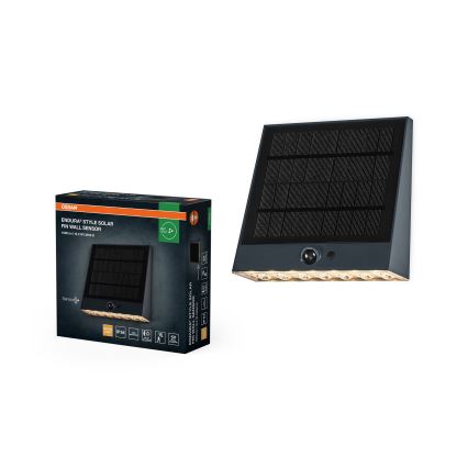 Osram - LED ηλιακό επιτοίχιο φωτιστικό με αισθητήρα ENDURA STYLE LED/10,2W/4,2V 2000 mAh IP54 ανθρακί