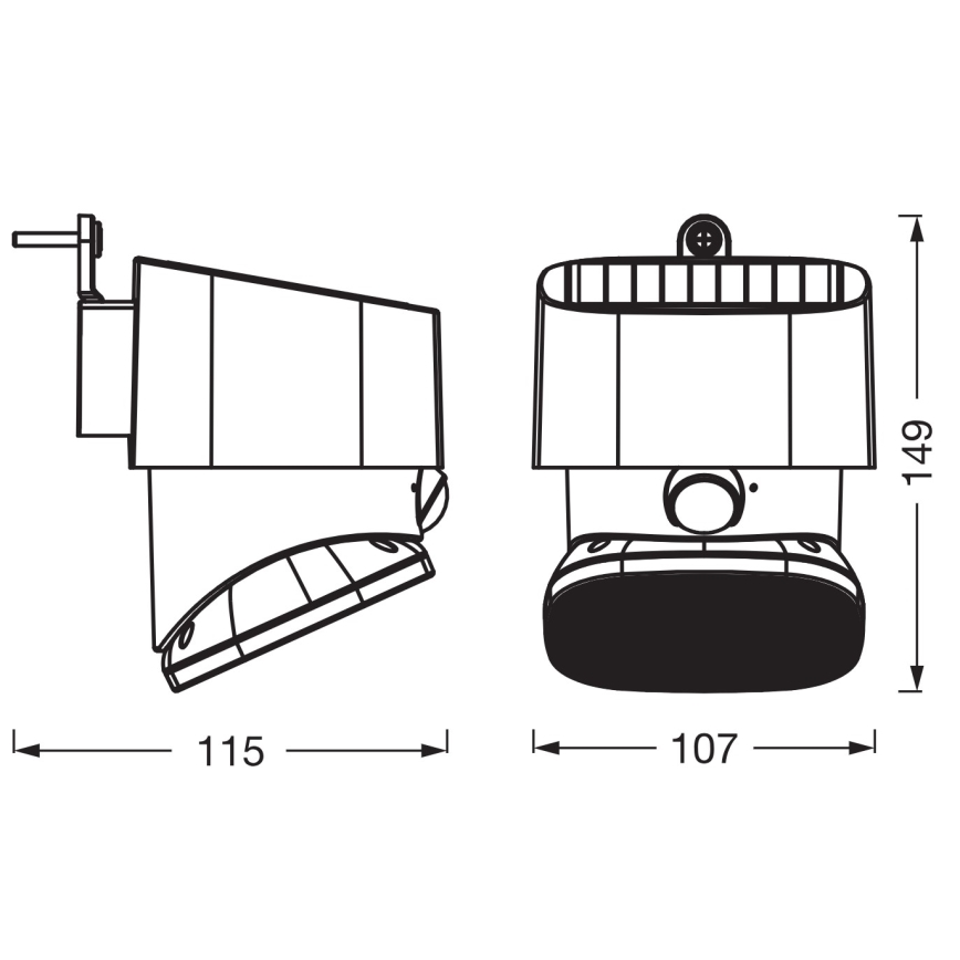 Osram - Ηλιακό επιτοίχιο φωτιστικό LED με αισθητήρα ENDURA STYLE LED/10,3W/4,2V 2000 mAh IP54 ανθρακί