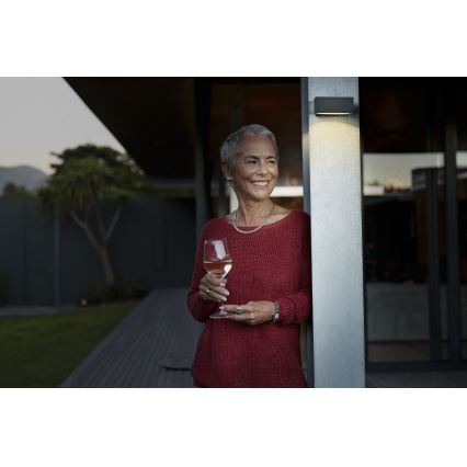 Osram - Ρυθμιζόμενο LED ηλιακό επιτοίχιο φωτιστικό με αισθητήρα ENDURA STYLE LED/10,7W/4,2V 2000 mAh IP65 ανθρακί