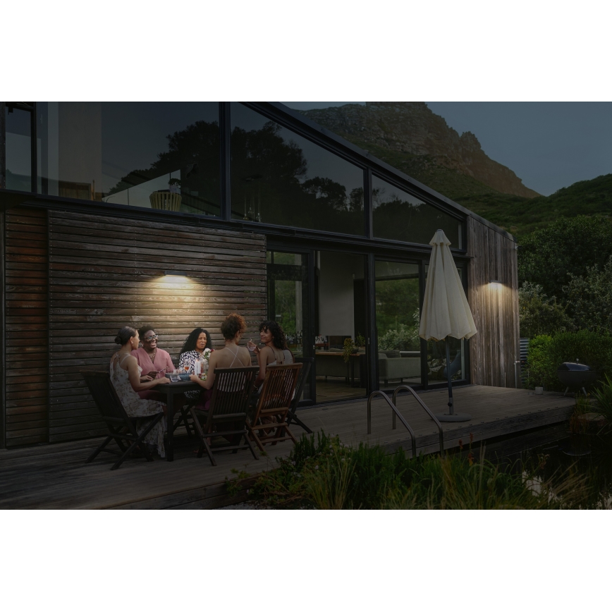 Osram - LED ηλιακό επιτοίχιο φωτιστικό με αισθητήρα ENDURA STYLE LED/12,4W/4,2V 2000 mAh IP54 ανθρακί