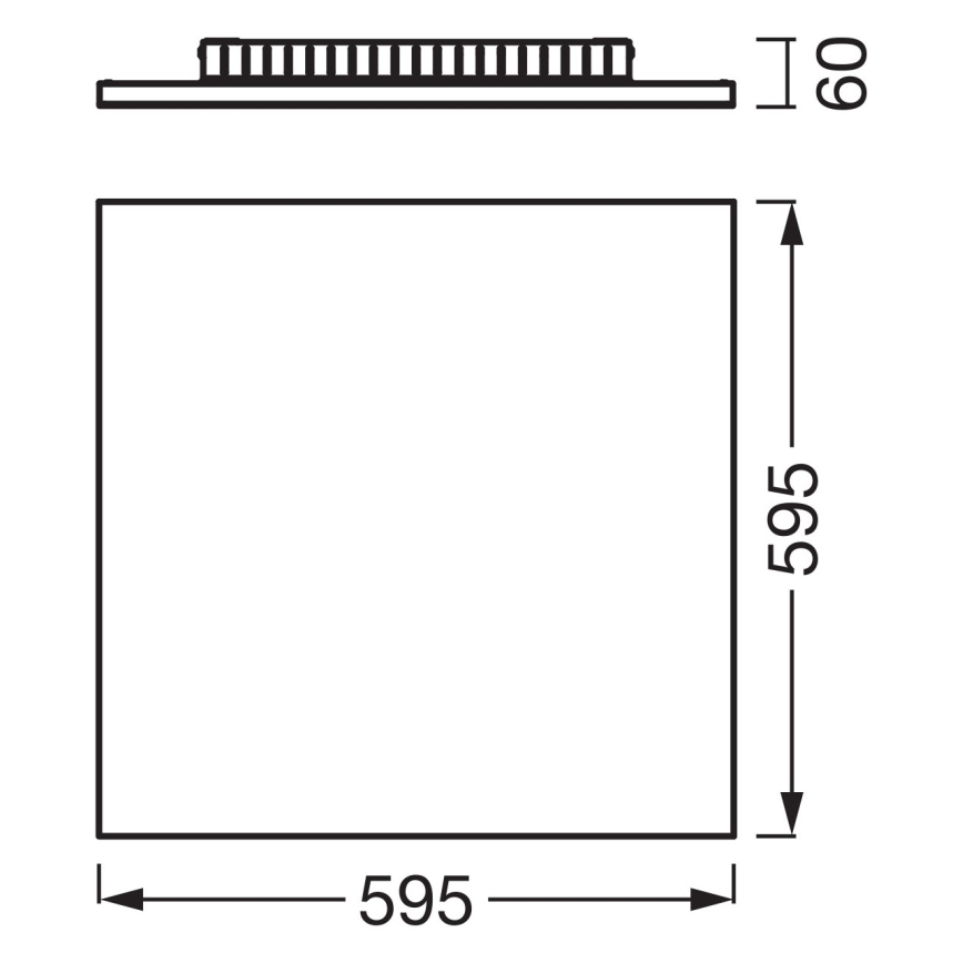 Osram - LED πάνελ επιφανειακής τοποθέτησης PLANON LED/40W/230V 3000K 60x60 cm λευκό