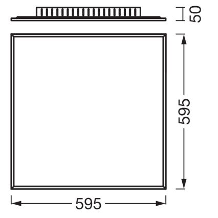 Osram - LED πάνελ επιφανειακής τοποθέτησης PLANON LED/40W/230V 60x60 cm λευκό