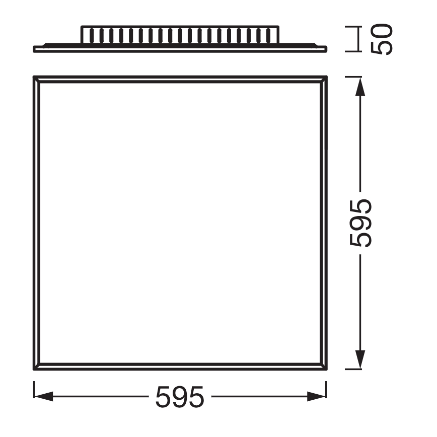 Osram - LED πάνελ επιφανειακής τοποθέτησης PLANON LED/40W/230V 60x60 cm λευκό