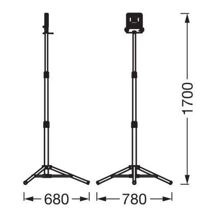 Osram - LED προβολέας με τρίποδο TRIPOD LED/20W/230V 4000K IP65 πορτοκαλί