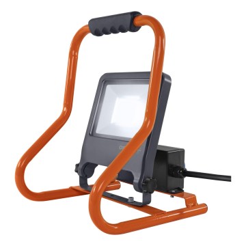 Osram - LED προβολέας με βάση και πρίζες R-STAND LED/50W/230V 4000K IP44 πορτοκαλί/ανθρακί
