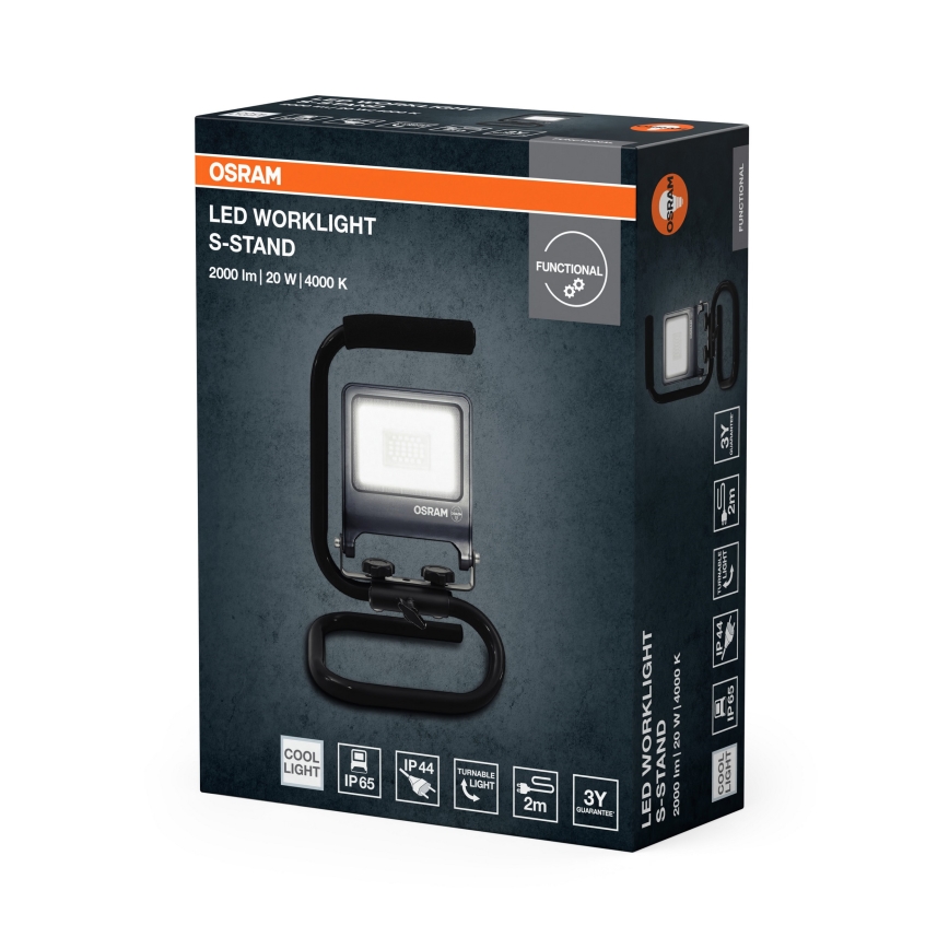 Osram - LED προβολέας με βάση S-STAND LED/20W/230V 4000K IP65 ανθρακί