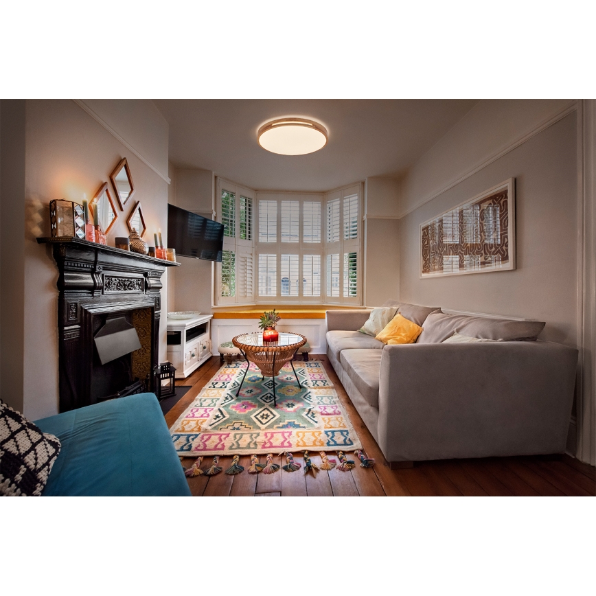 Osram - LED Ρυθμιζόμενη πλαφονιέρα ORBIS WOODBURRY LED/16W/230V Ø 30 εκ.
