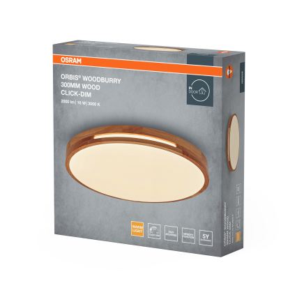 Osram - LED Ρυθμιζόμενη πλαφονιέρα ORBIS WOODBURRY LED/16W/230V Ø 30 εκ.