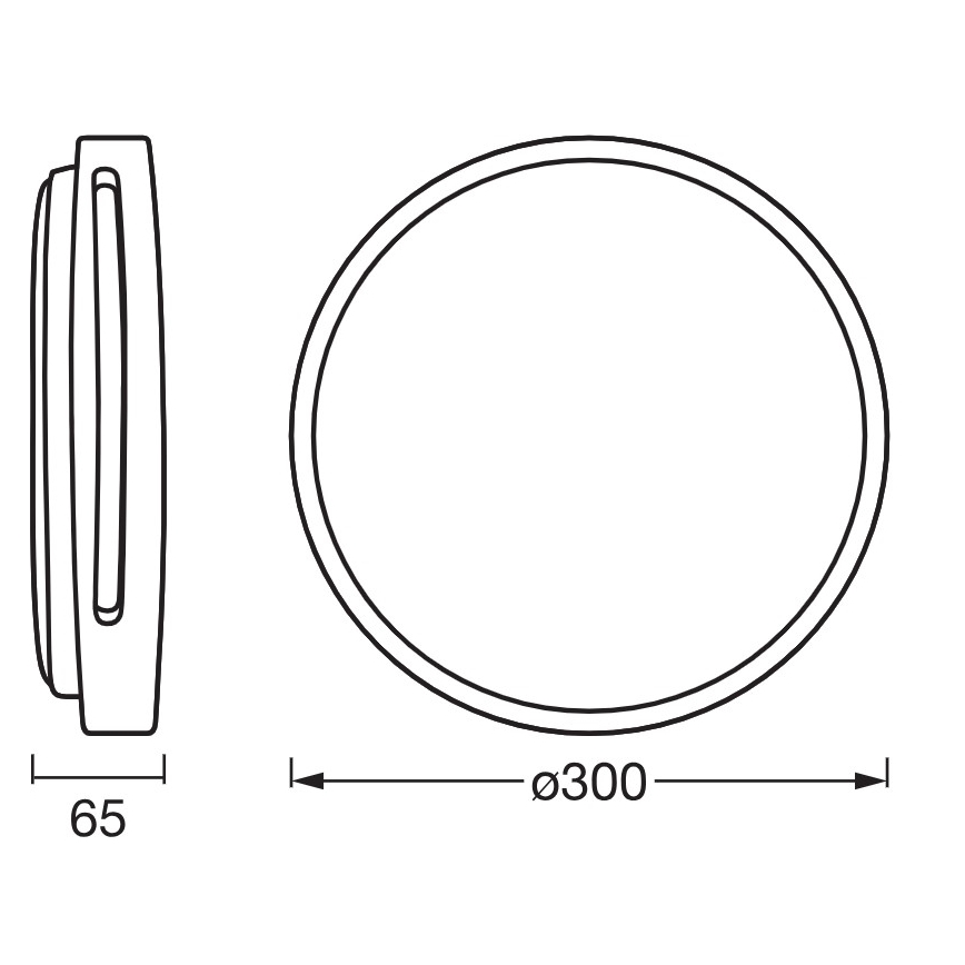 Osram - LED Ρυθμιζόμενη πλαφονιέρα ORBIS WOODBURRY LED/16W/230V Ø 30 εκ.