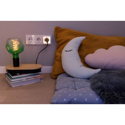Osram - Ρυθμιζόμενη LED πρίζα SCHUKO SMART+ NIGHTLIGHT με ενσωματωμένο φωτισμό, 3680W/230V, Wi-Fi