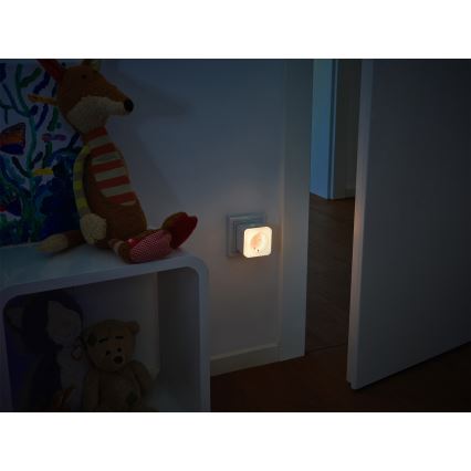 Osram - Ρυθμιζόμενη LED πρίζα SCHUKO SMART+ NIGHTLIGHT με ενσωματωμένο φωτισμό, 3680W/230V, Wi-Fi