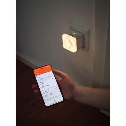 Osram - Ρυθμιζόμενη LED πρίζα SCHUKO SMART+ NIGHTLIGHT με ενσωματωμένο φωτισμό, 3680W/230V, Wi-Fi