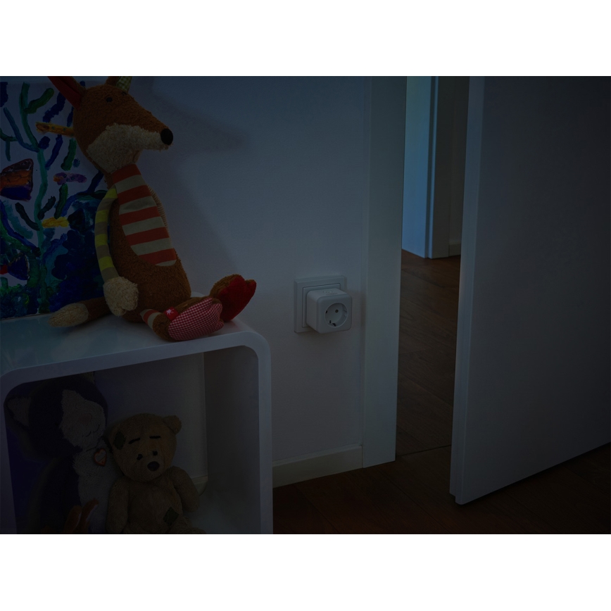Osram - Ρυθμιζόμενη LED πρίζα SCHUKO SMART+ NIGHTLIGHT με ενσωματωμένο φωτισμό, 3680W/230V, Wi-Fi