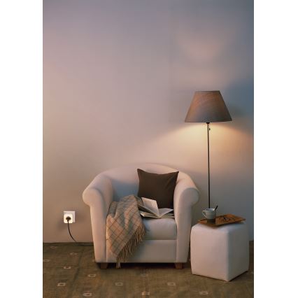 Osram - Ρυθμιζόμενη LED πρίζα SCHUKO SMART+ NIGHTLIGHT με ενσωματωμένο φωτισμό, 3680W/230V, Wi-Fi