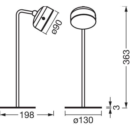 Osram - LED ρυθμιζόμενη επαναφορτιζόμενη επιτραπέζια λάμπα 3 σε 1 DECOR HELPER LED/1,8W/5V μαύρη
