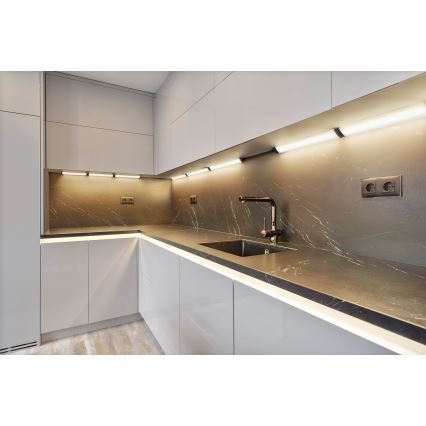 Osram - Ρυθμιζόμενο LED φωτιστικό κάτω ντουλαπιού με αισθητήρα κίνησης LINEAR ANGLE LED/5W/230V 3000/4000/6500K 35 cm μαύρο